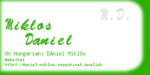 miklos daniel business card